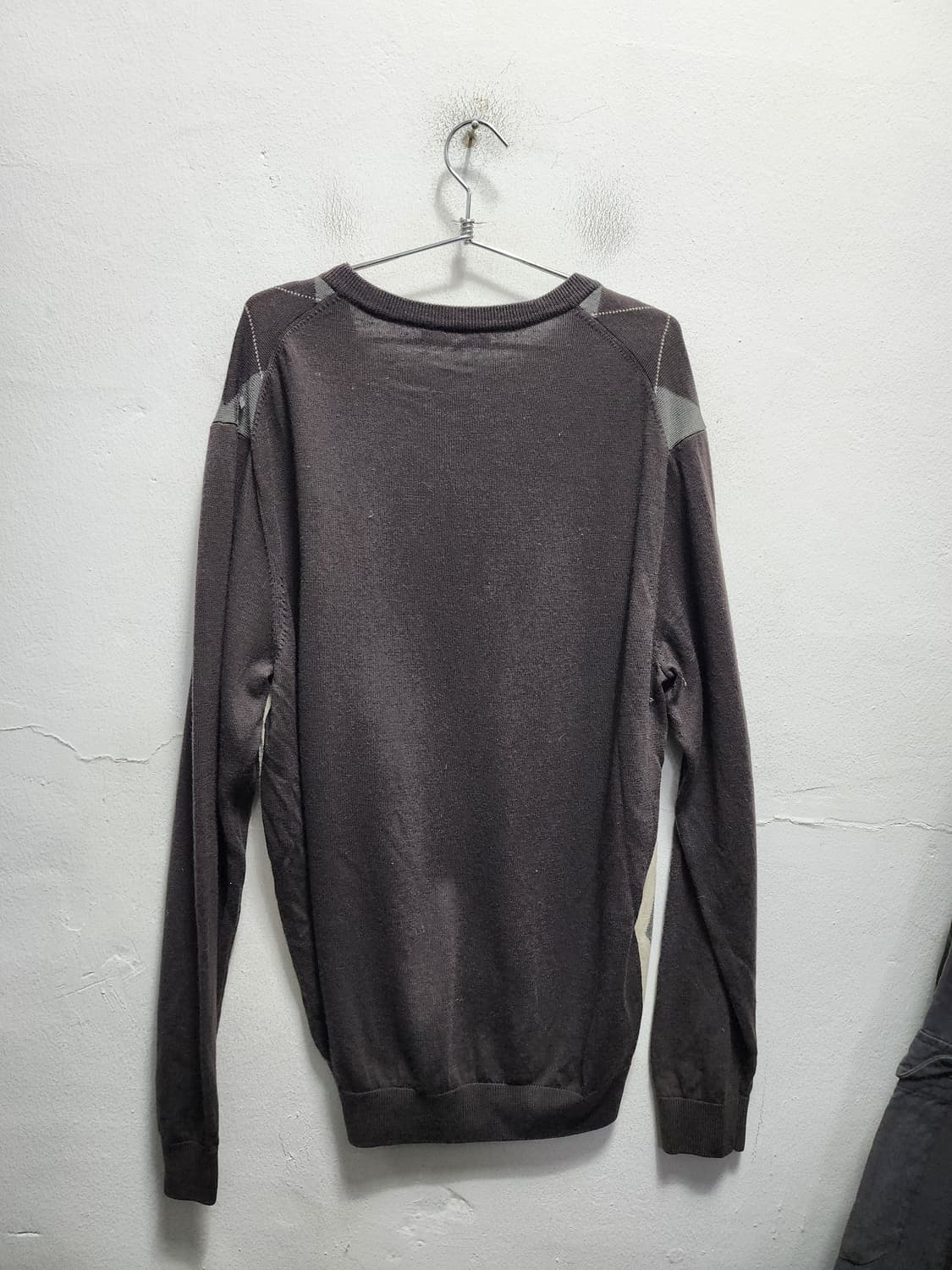 라코스테 woo100 아가일 V넥 니트 상품이미지2