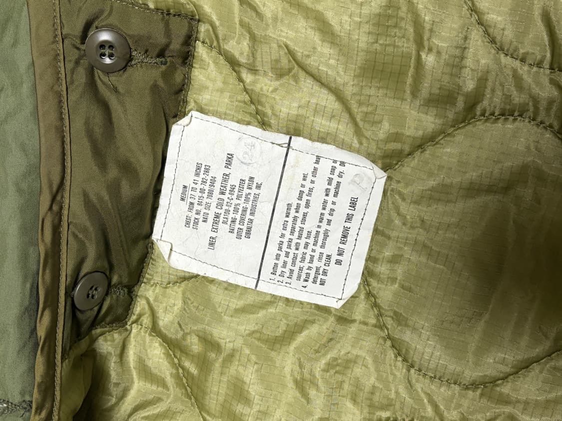 [M]OG M65 gen3 피쉬테일 황동지퍼 라이너 모자 풀 구성 상품이미지6