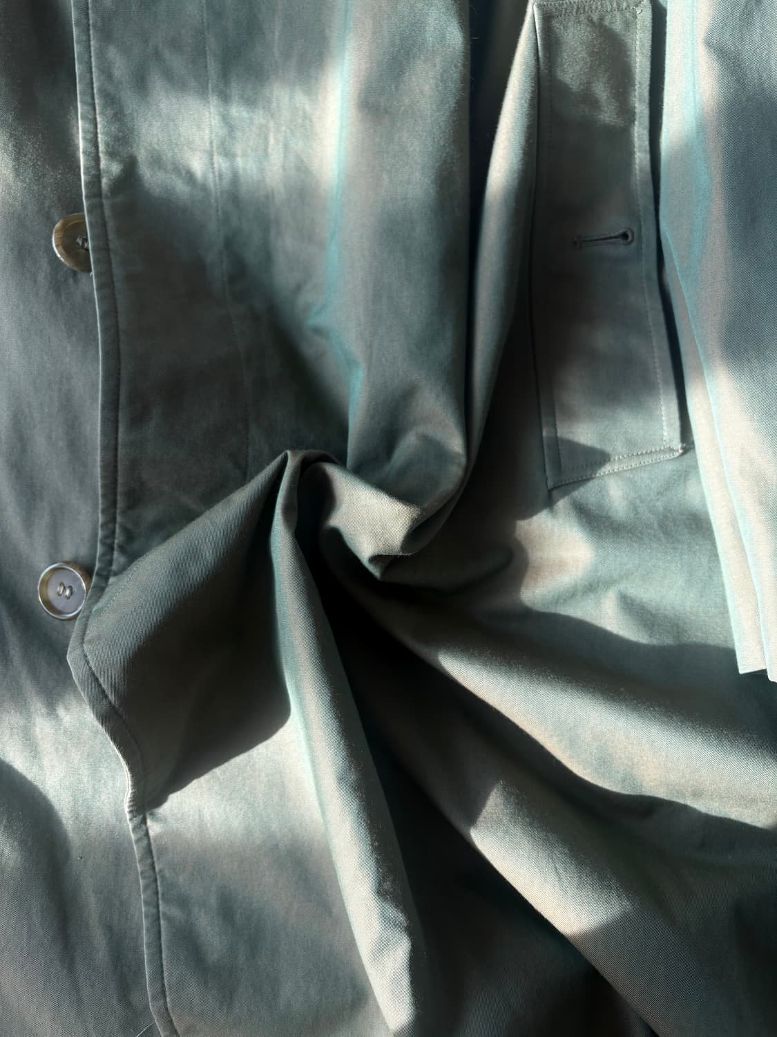 Vintage 80s ~90s 버버리 원패널 코튼100% 싱글 코트 상품이미지4