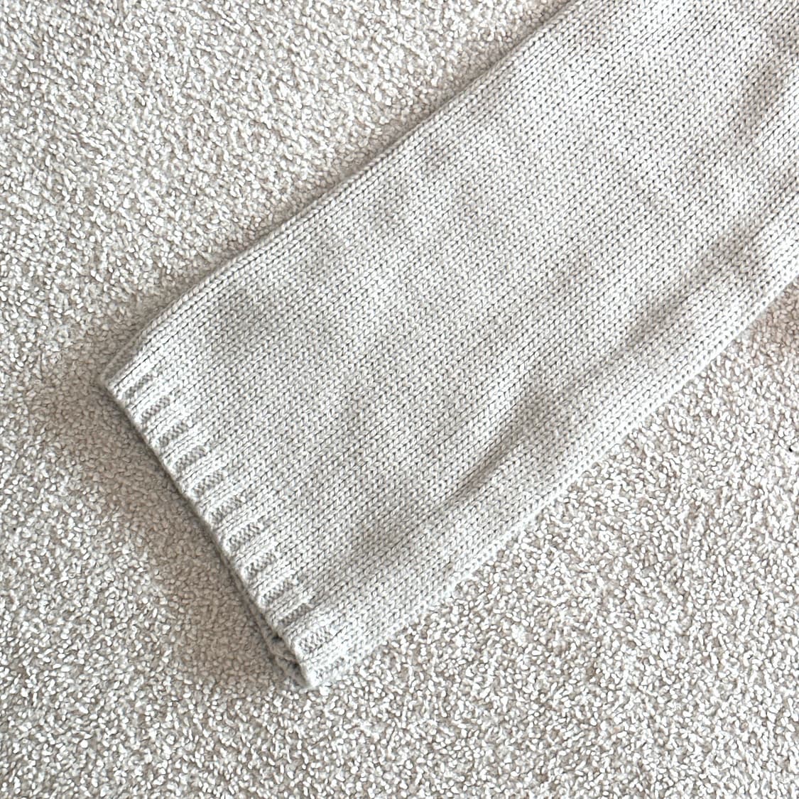 아이보리 하이넥 크롭 빈티지 니트 상품이미지3