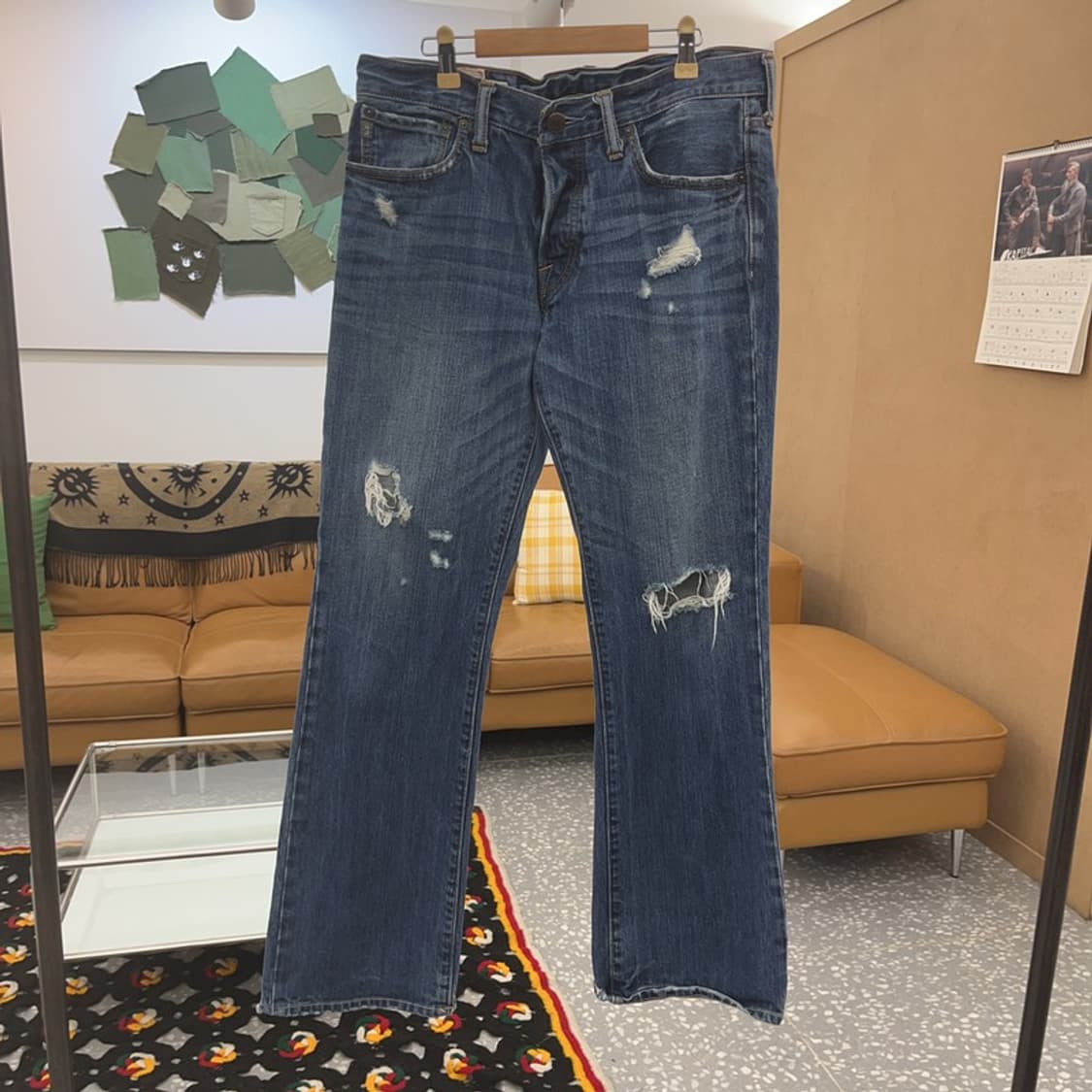 아베크롬비 빈티지 데미지 찢청 부츠컷 데님팬츠 31인치 C08350 상품이미지3