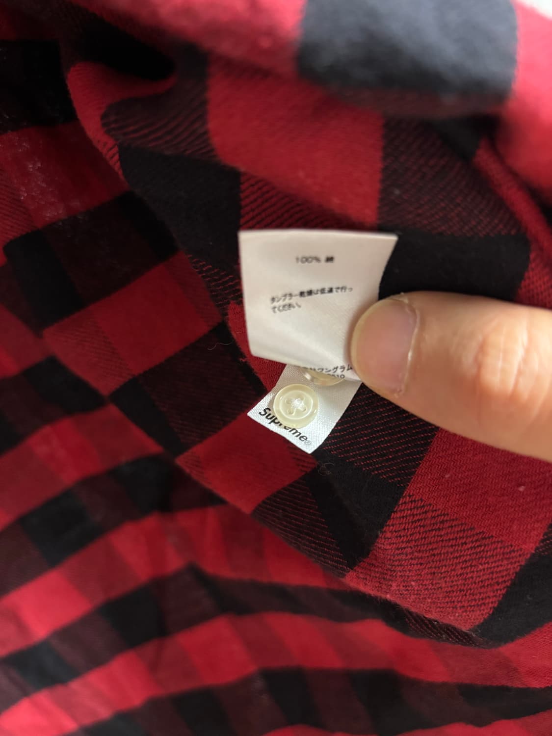 [M] 슈프림 스몰 버팔로 플란넬셔츠 레드 상품이미지6