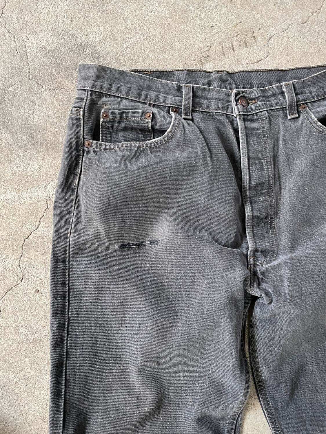 90s Levis 501 Black Denim(USA Made) 상품이미지5