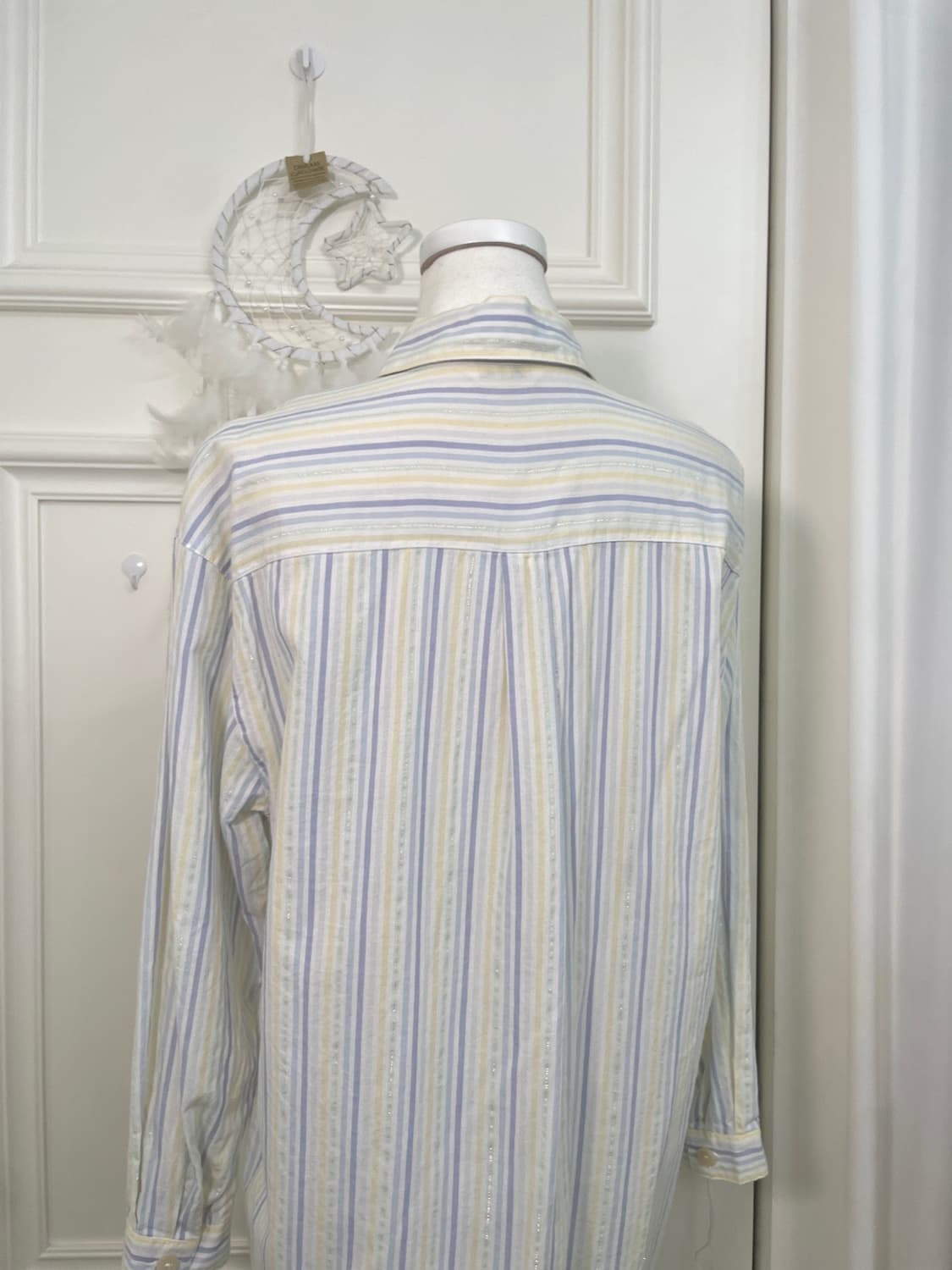 white pastel glitter line loose cotton s 상품이미지4