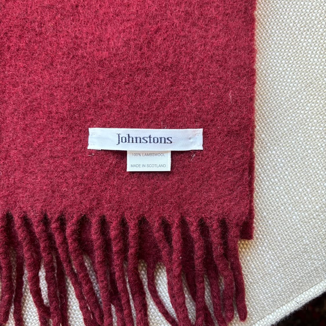 [Johnstons of Elgin] 스코틀랜드산 램스울 100% 버건디 상품이미지5