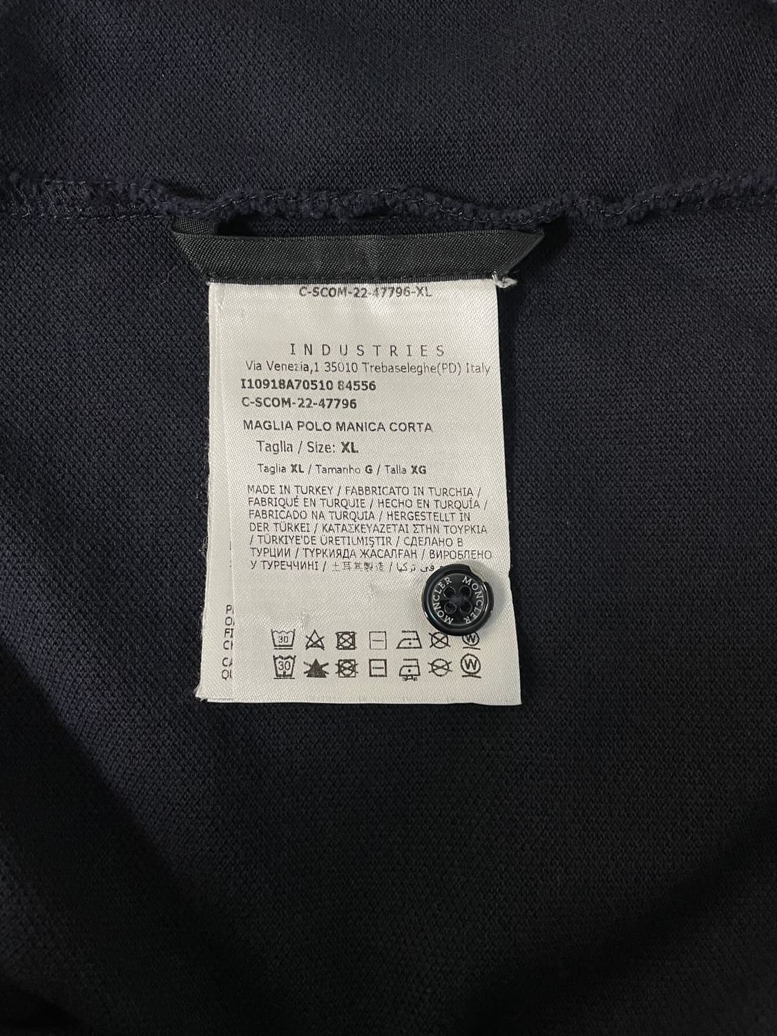 [XL] 몽클레어 와펜 패치 코튼 PK 카라 반팔 티셔츠 상품이미지9