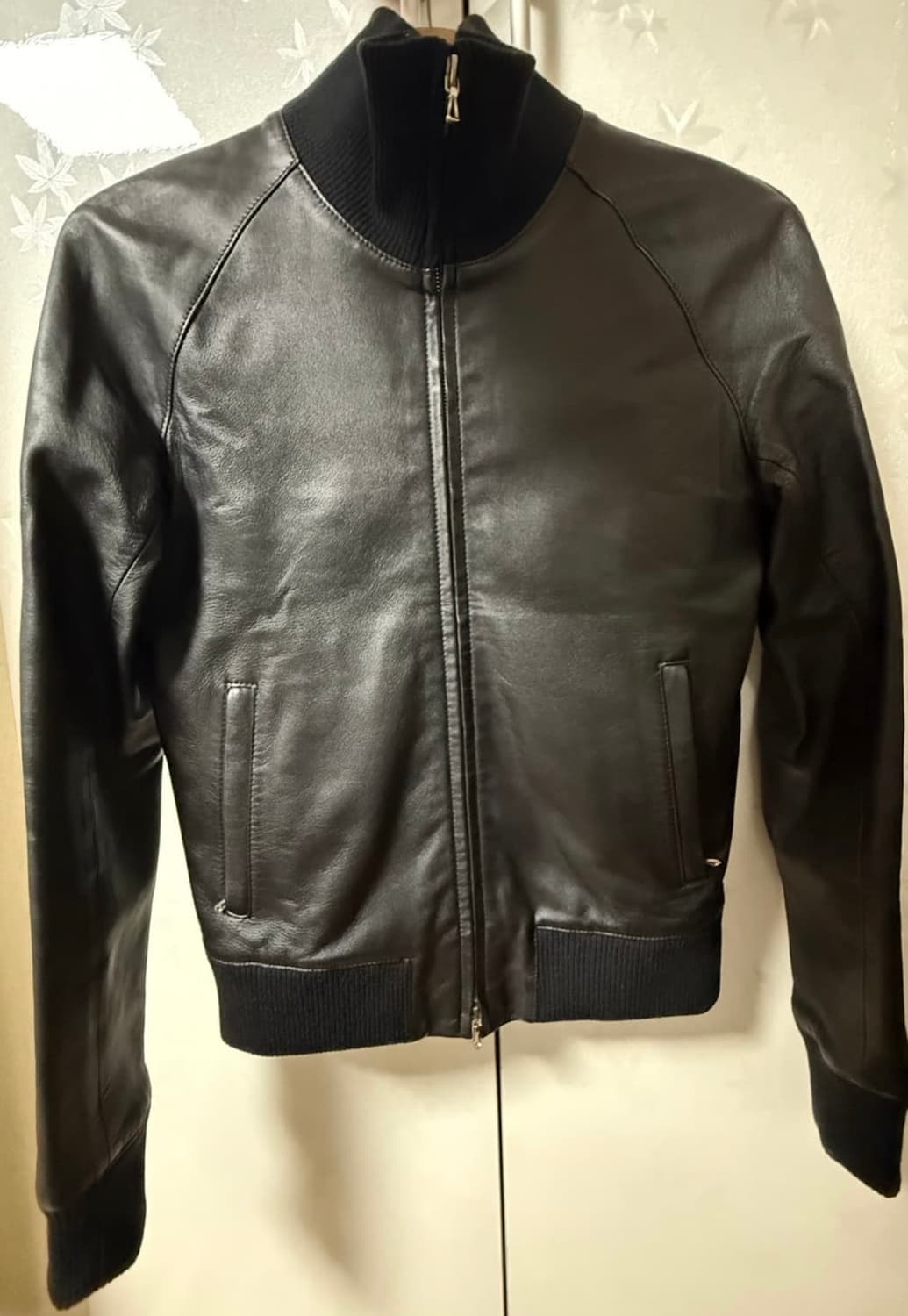 리튬 옴므 램스킨 하이넥 레더가죽 자켓 상품이미지3