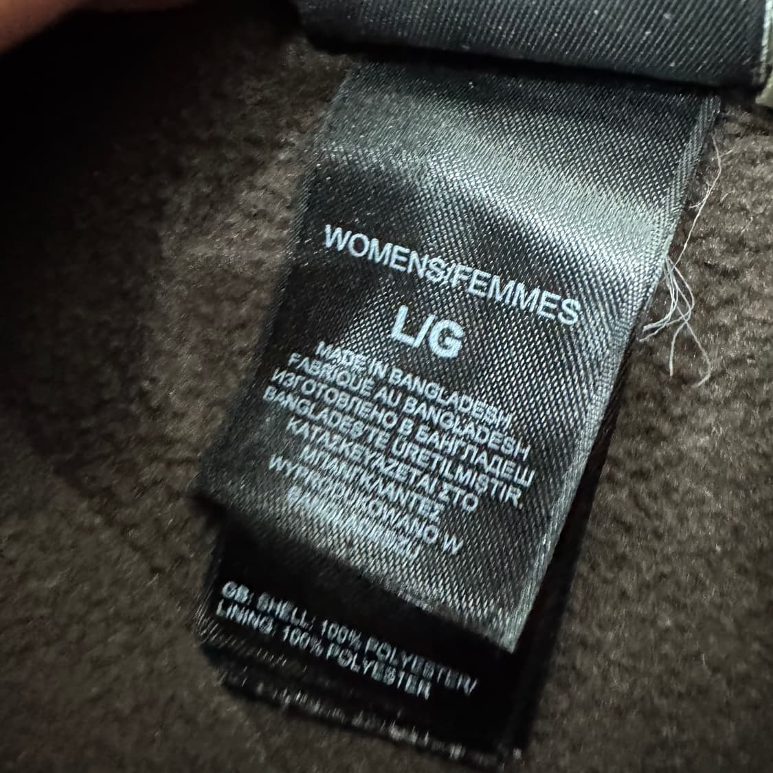 여성용 L(110) 해외판 노스페이스 브라운 플리스 집업  상품이미지5