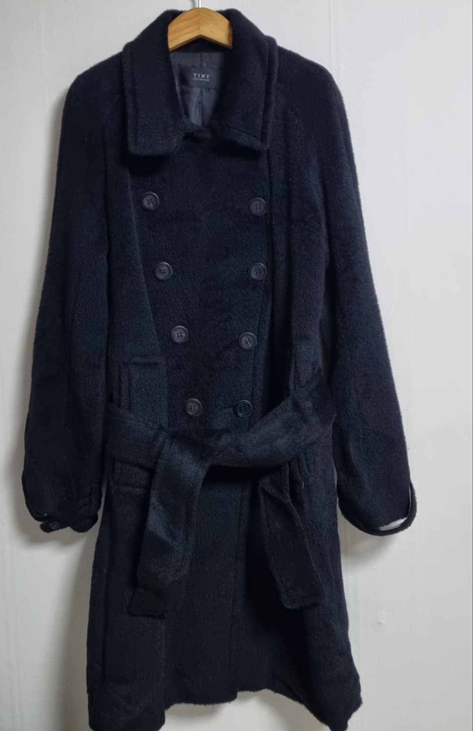 S (55) 한섬 TIME 타임 알파카100% 블랙 코트  상품이미지1