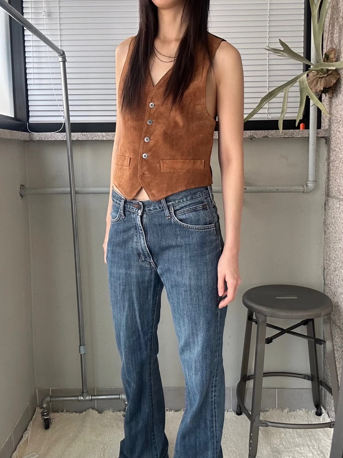 웨스턴 조끼 웨스턴베스트 스웨이드 상품이미지2