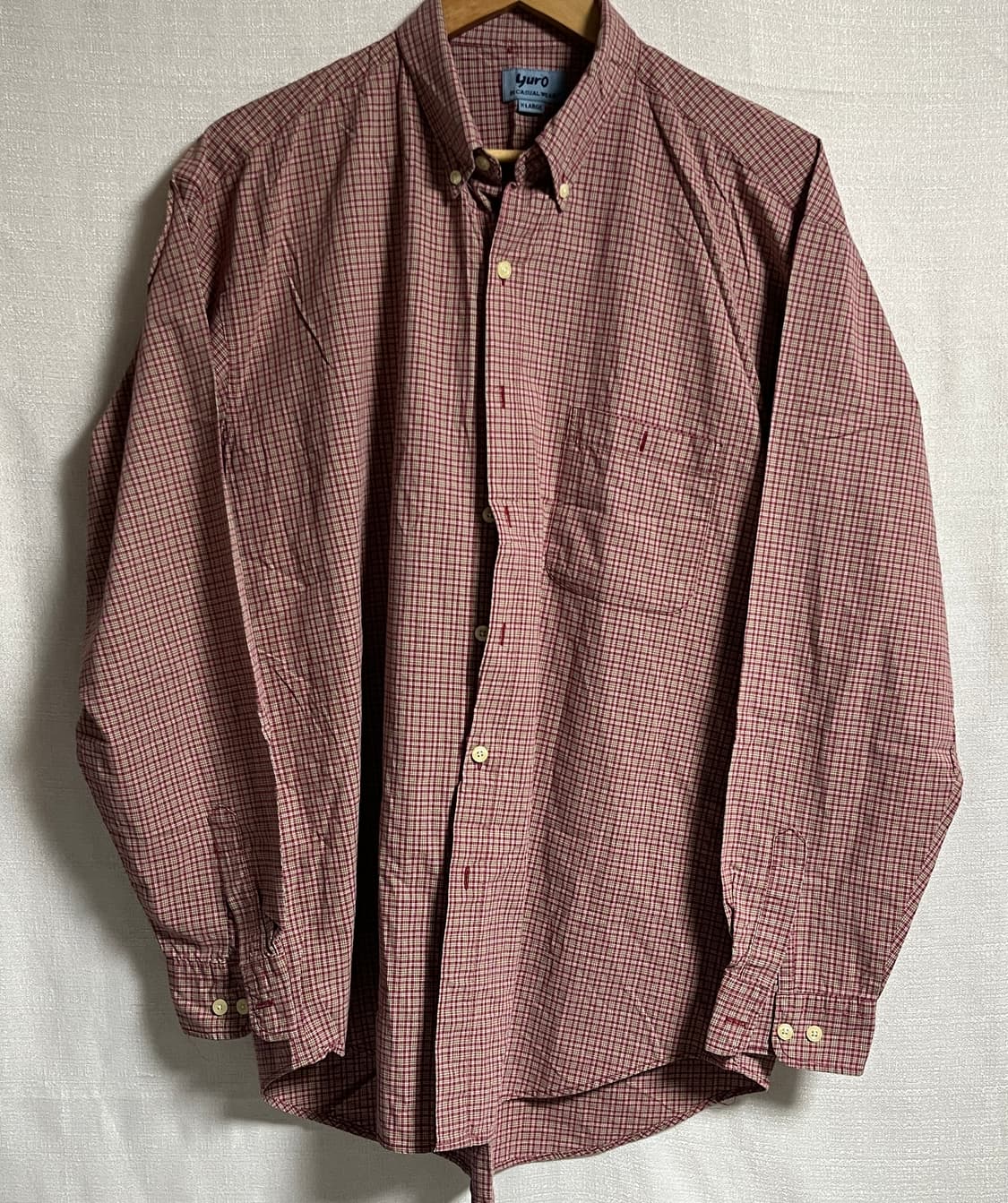공용 yuro 다탄체크 셔츠 남방 XL 상품이미지1