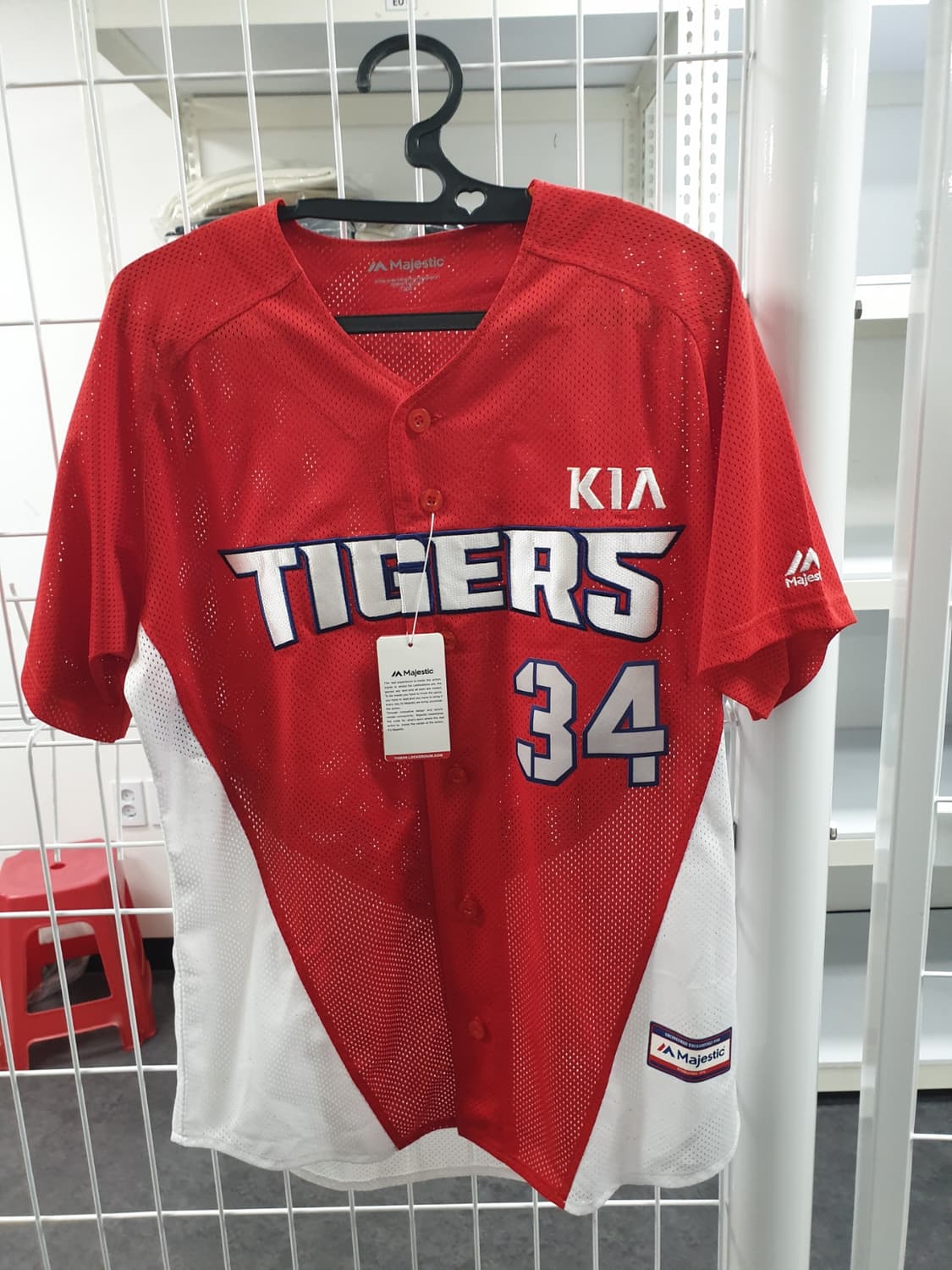기아 타이거즈 마제스틱 유니폼 새상품 100사이즈 최형우 마킹 판매합니다 상품이미지3