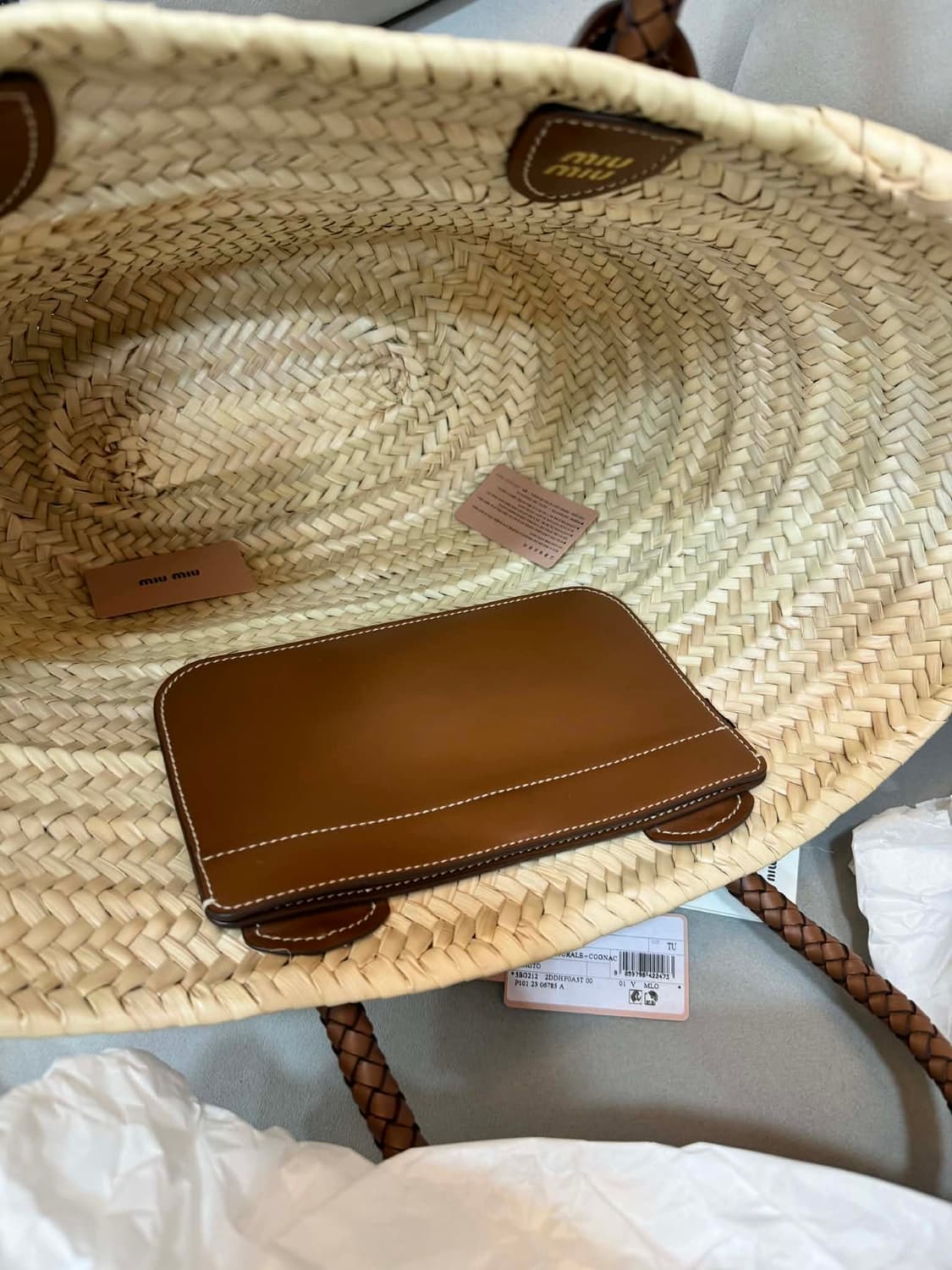 새상품급 미우미우 바스켓 팔메토 토트백  상품이미지2