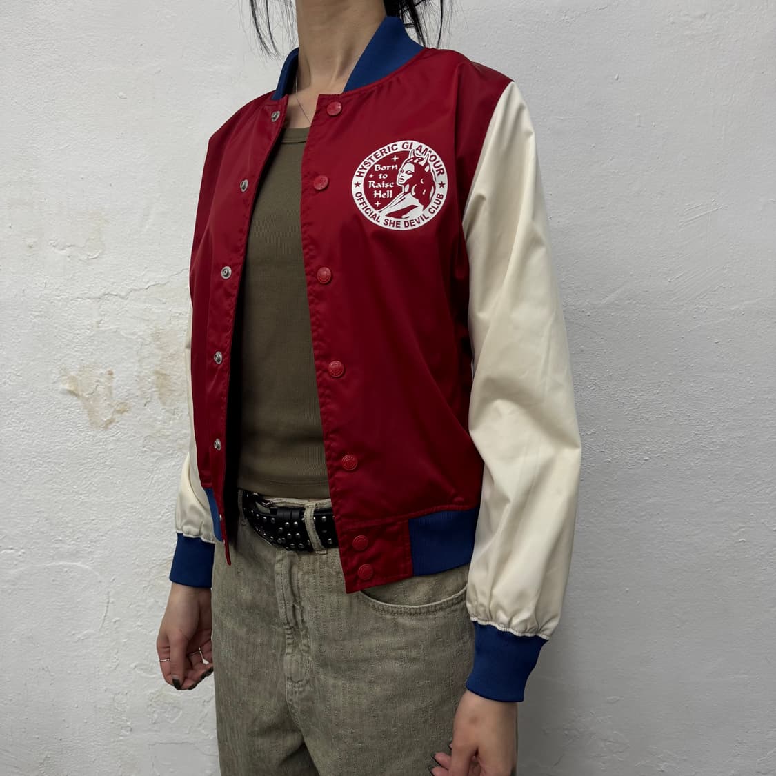 히스테릭글래머 BORN TO RAISE HELL 나일론 스타디움 자켓 상품이미지1