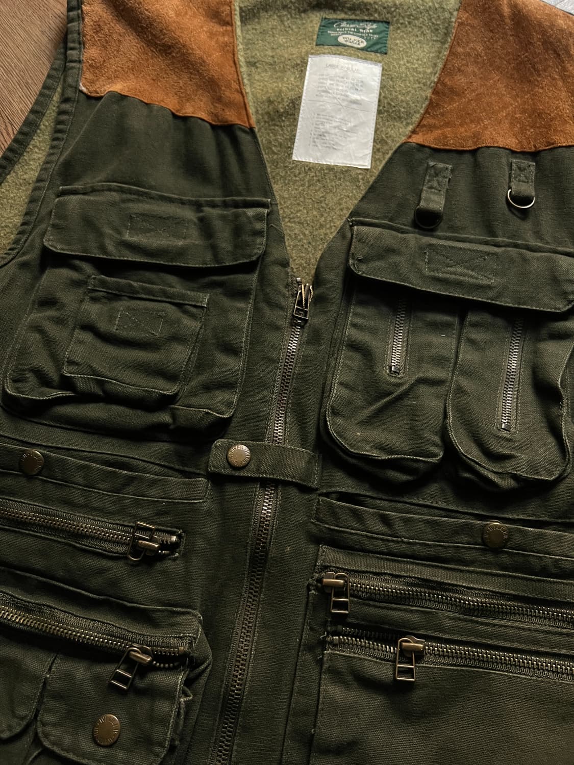 [L]USA 빈티지 헤비 헌팅 캔버스 베스트 상품이미지4