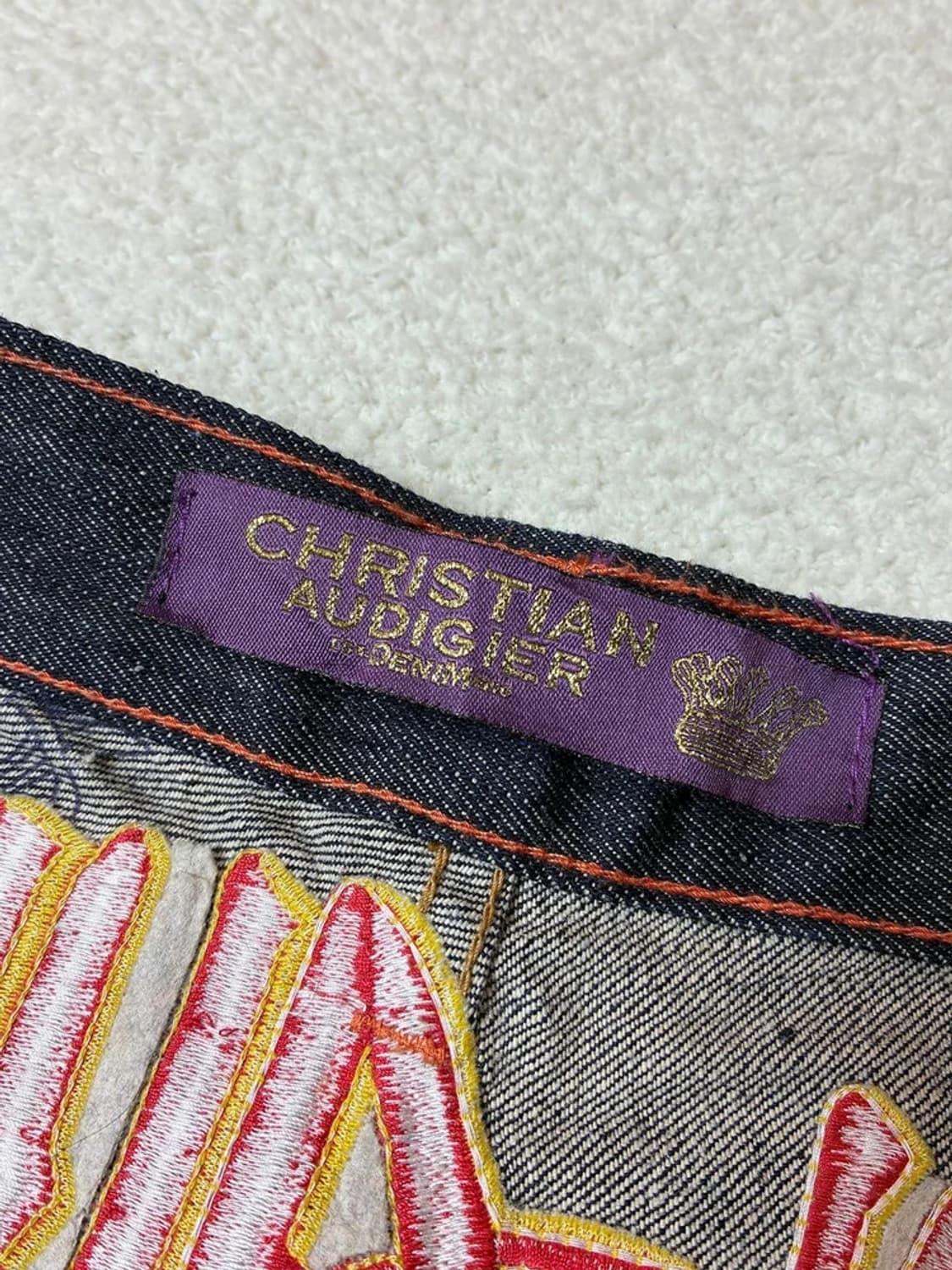 에드하디 크리스찬 오디지에 00's 자수 데님 팬츠 PN6696 상품이미지9