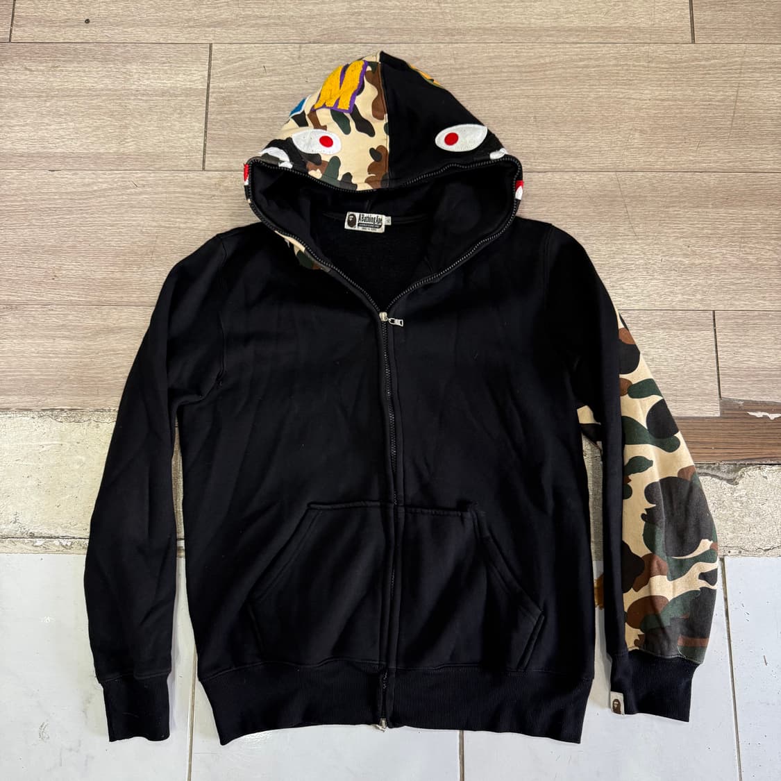 베이프 샤크 후드 집업 XL 상품이미지2