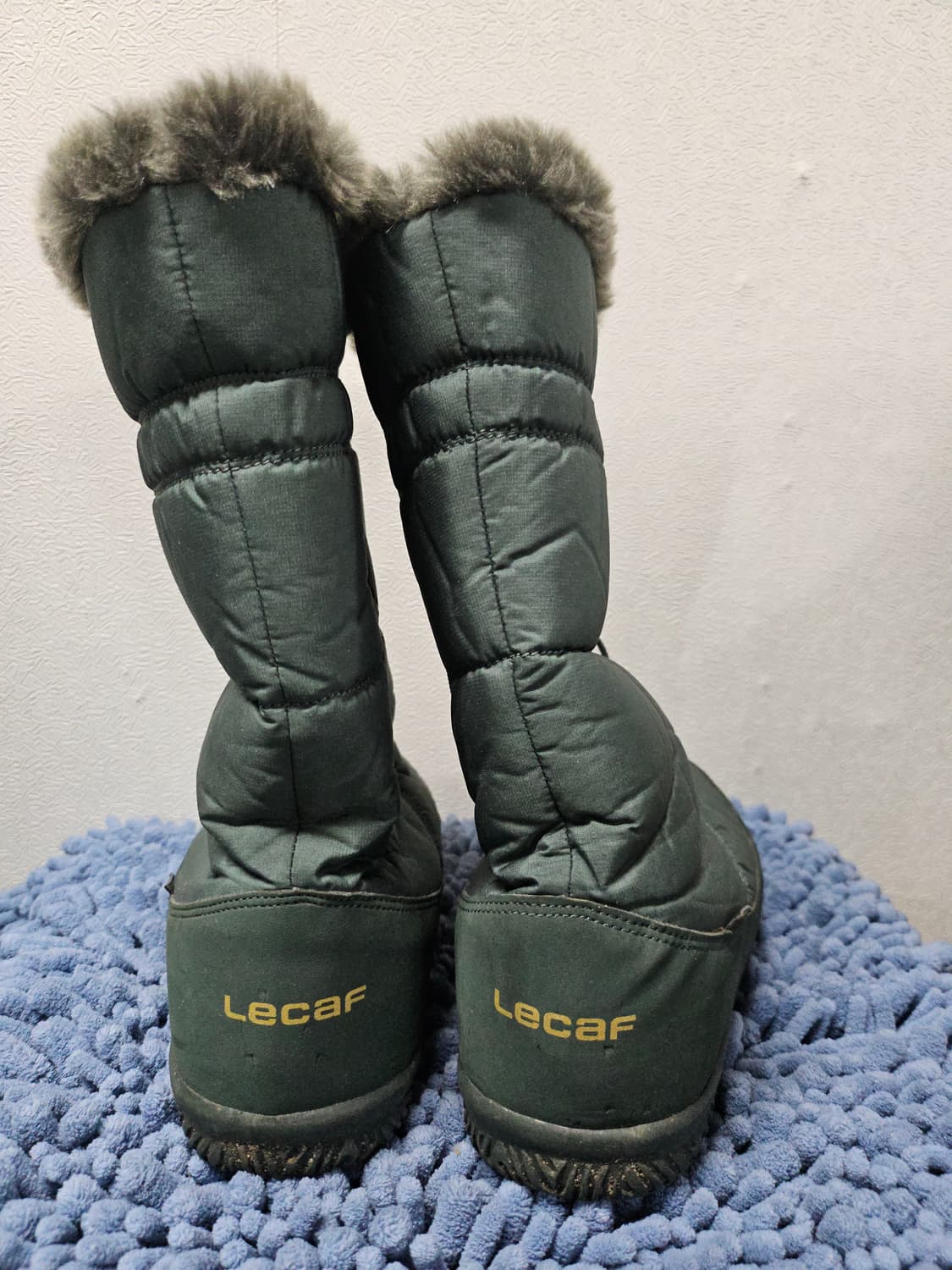 LECAF 여성 패딩 부츠 그린 퍼 장식  250 상품이미지3