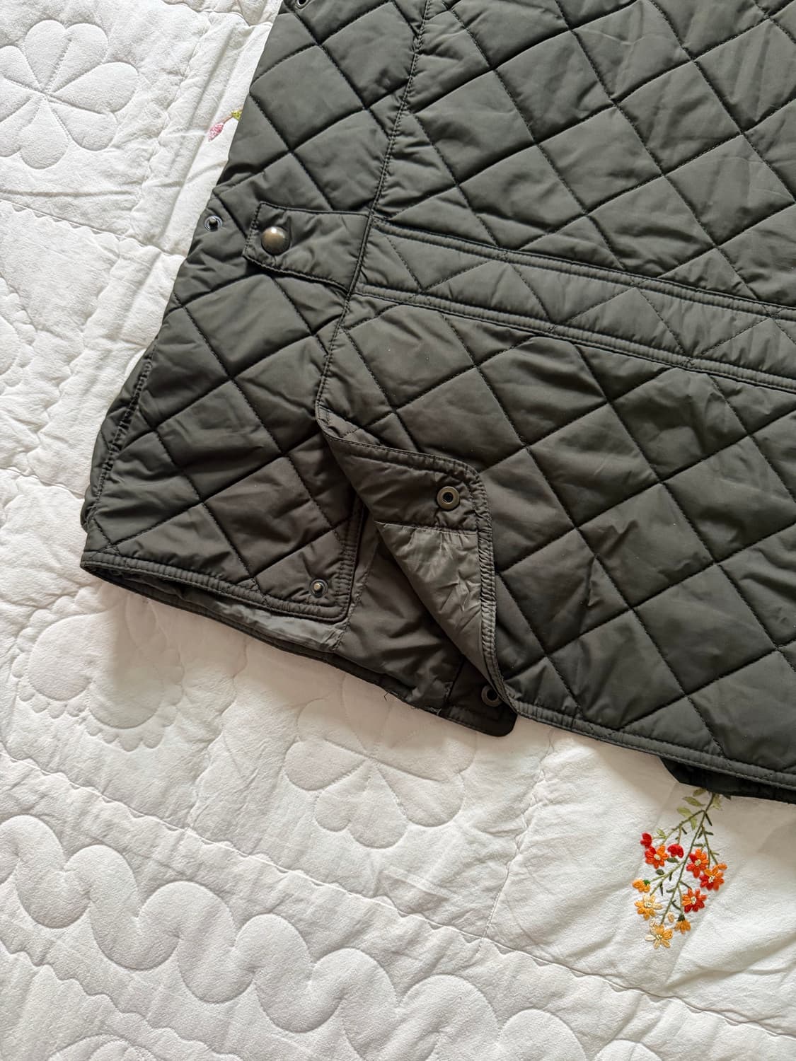 (국내매장) 폴로랄프로렌 베스트 퀄팅 송아지가죽 디테일 투포켓 자켓 상품이미지8