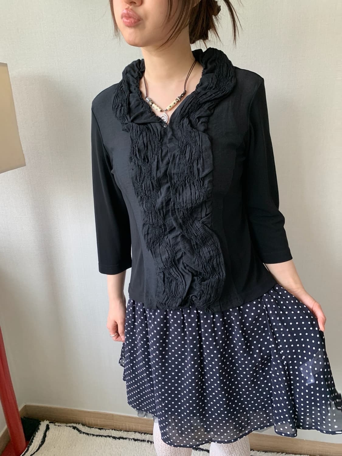 mb lucas cachette, ruffle blouse 상품이미지2