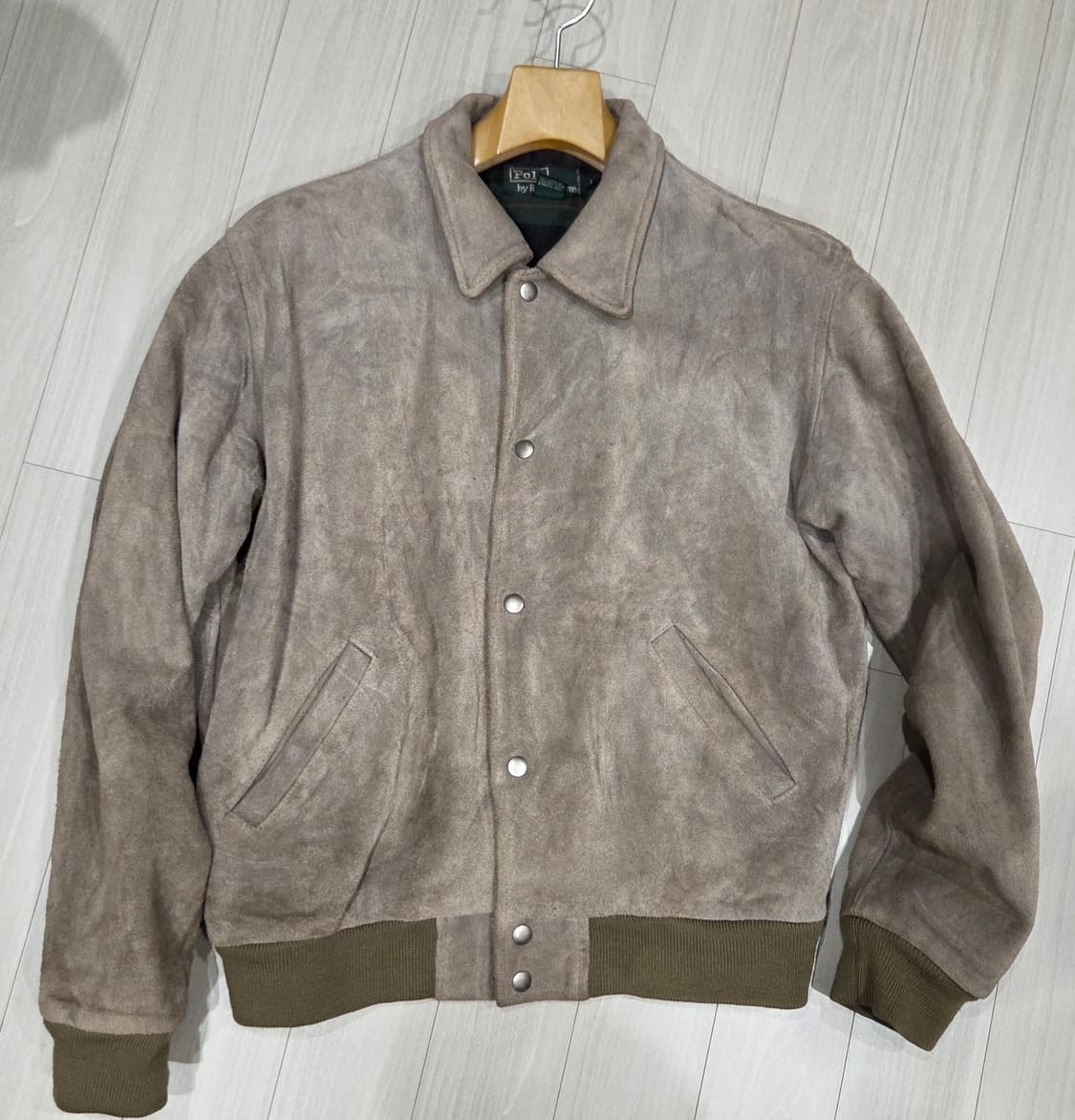 90s 폴로 랄프로렌 소가죽 스웨이드 봄버 자켓 상품이미지1