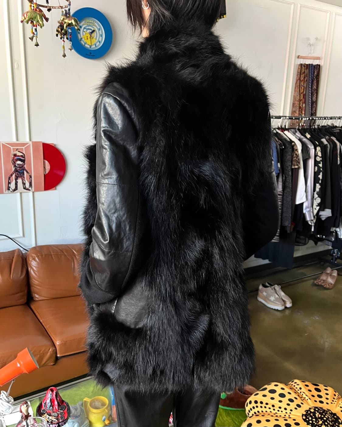 V-Kei Black Real Lamb & Raccoon Fur JK 상품이미지3