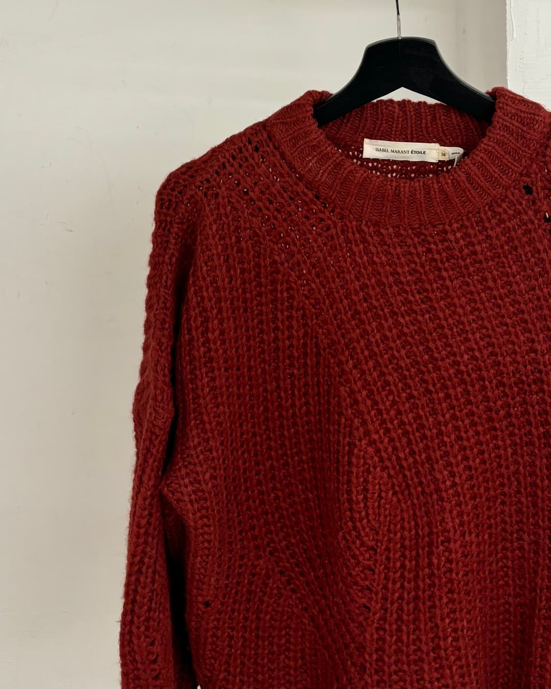 이자벨 마랑 에뚜왈 레드 청키 나운드넥 니트   상품이미지3