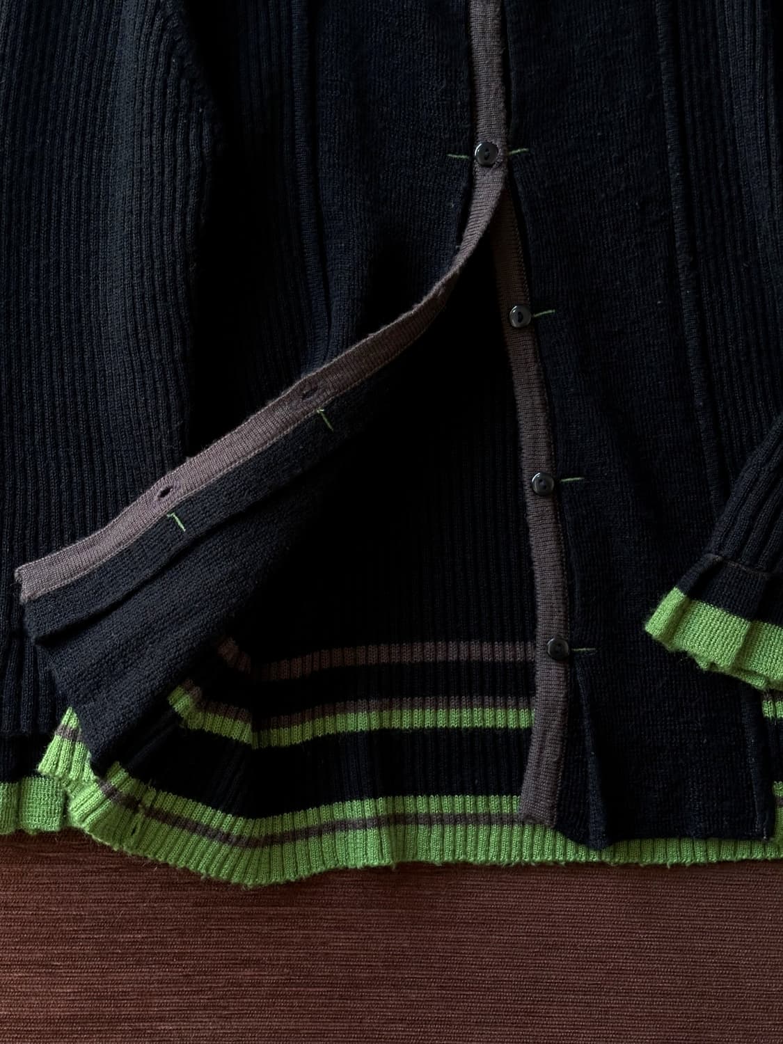 2way design fake layer knit top 상품이미지3