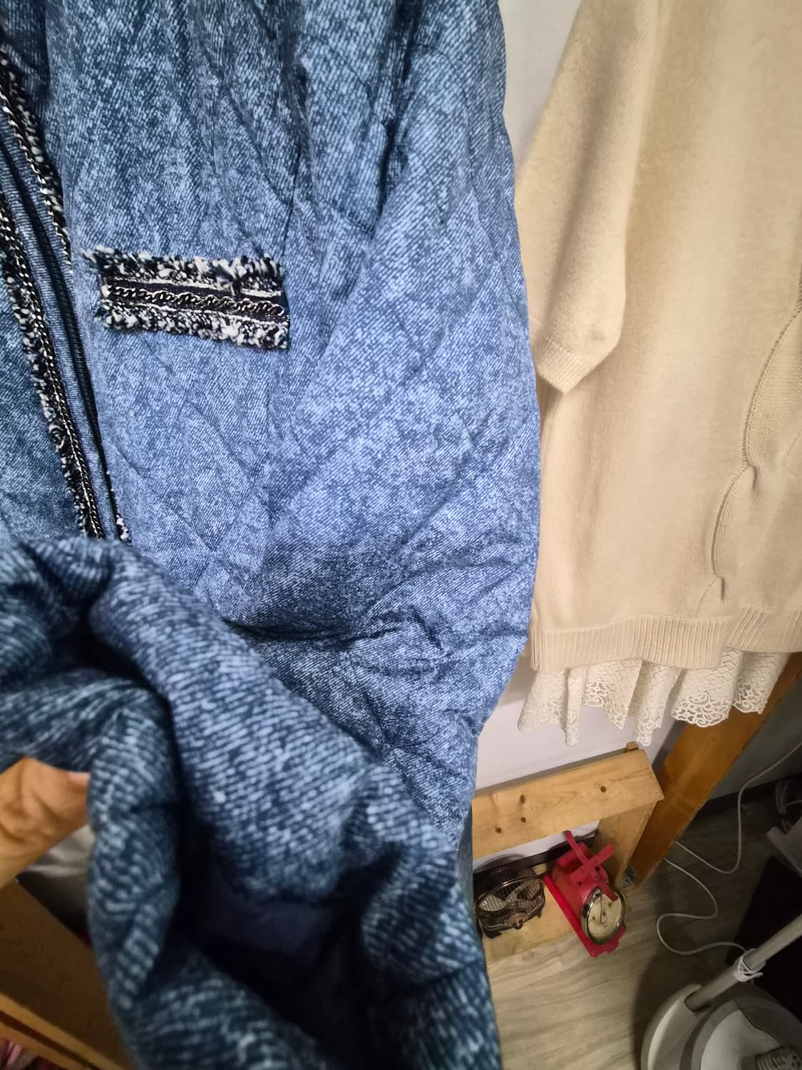 지컷 체인 퀼팅집업자켓 상품이미지4