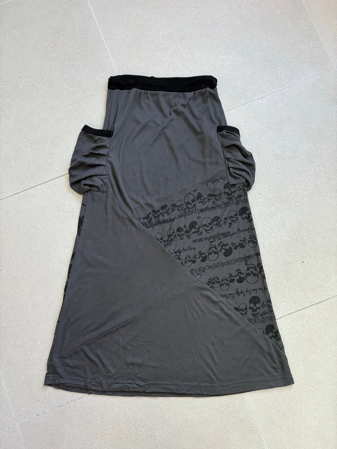 펑크 프린틴 카고 롱스커트 상품이미지4