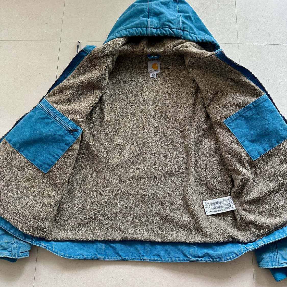 칼하트 J141 토파즈블루 쉐르파 시에라 덕액티브 자켓 상품이미지7