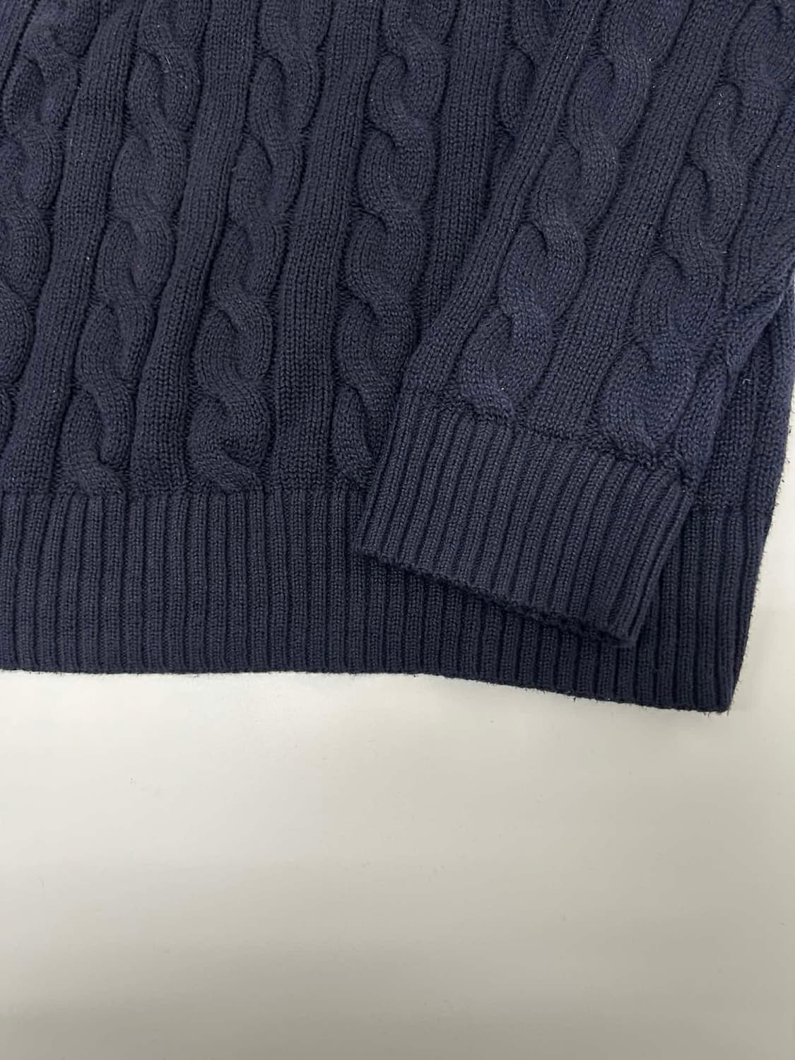 [L] 폴로 랄프로렌 신형 큐알 네이비 케이블 니트 스웨터 상품이미지8