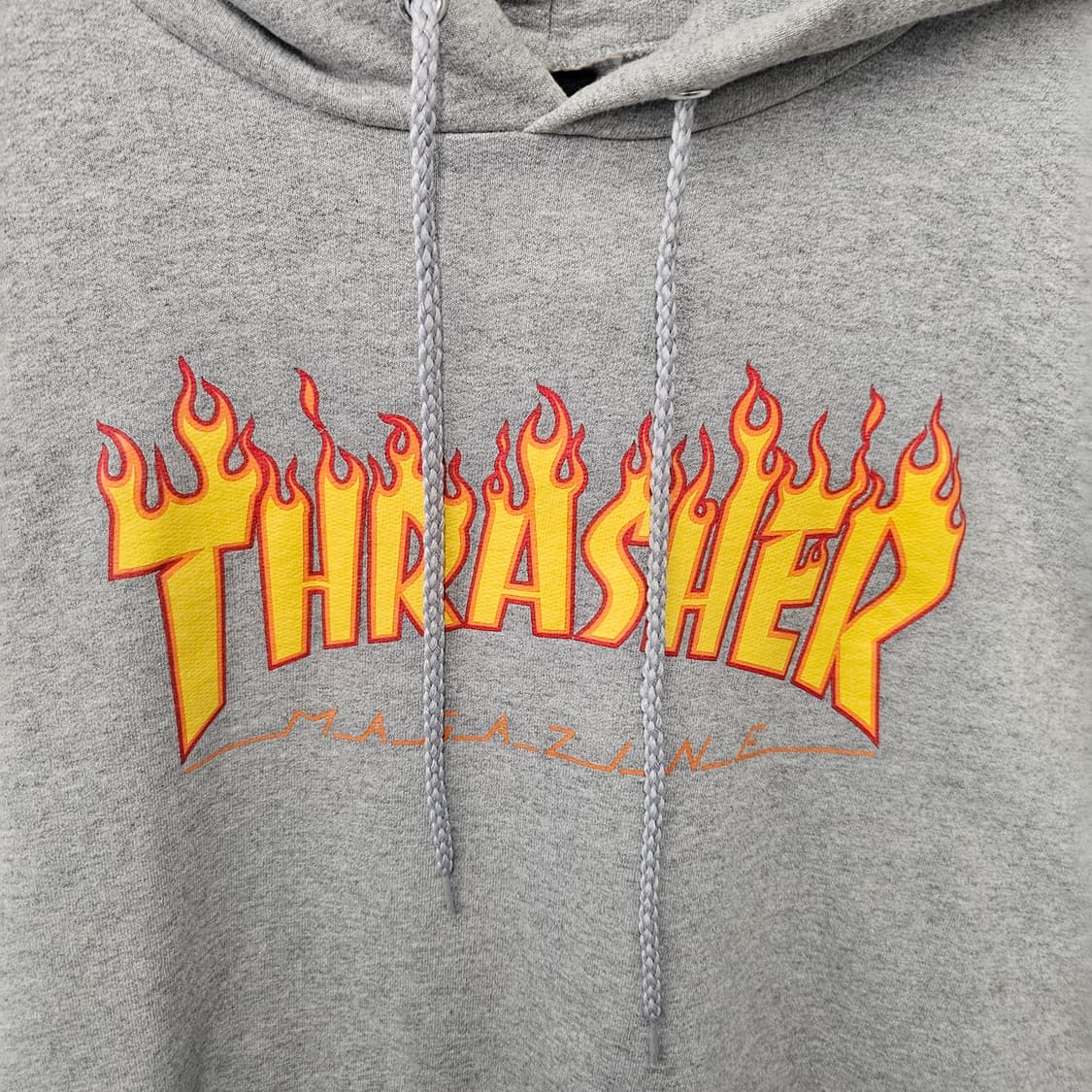 트레셔 로고 기모 후드티 그레이 상품이미지3