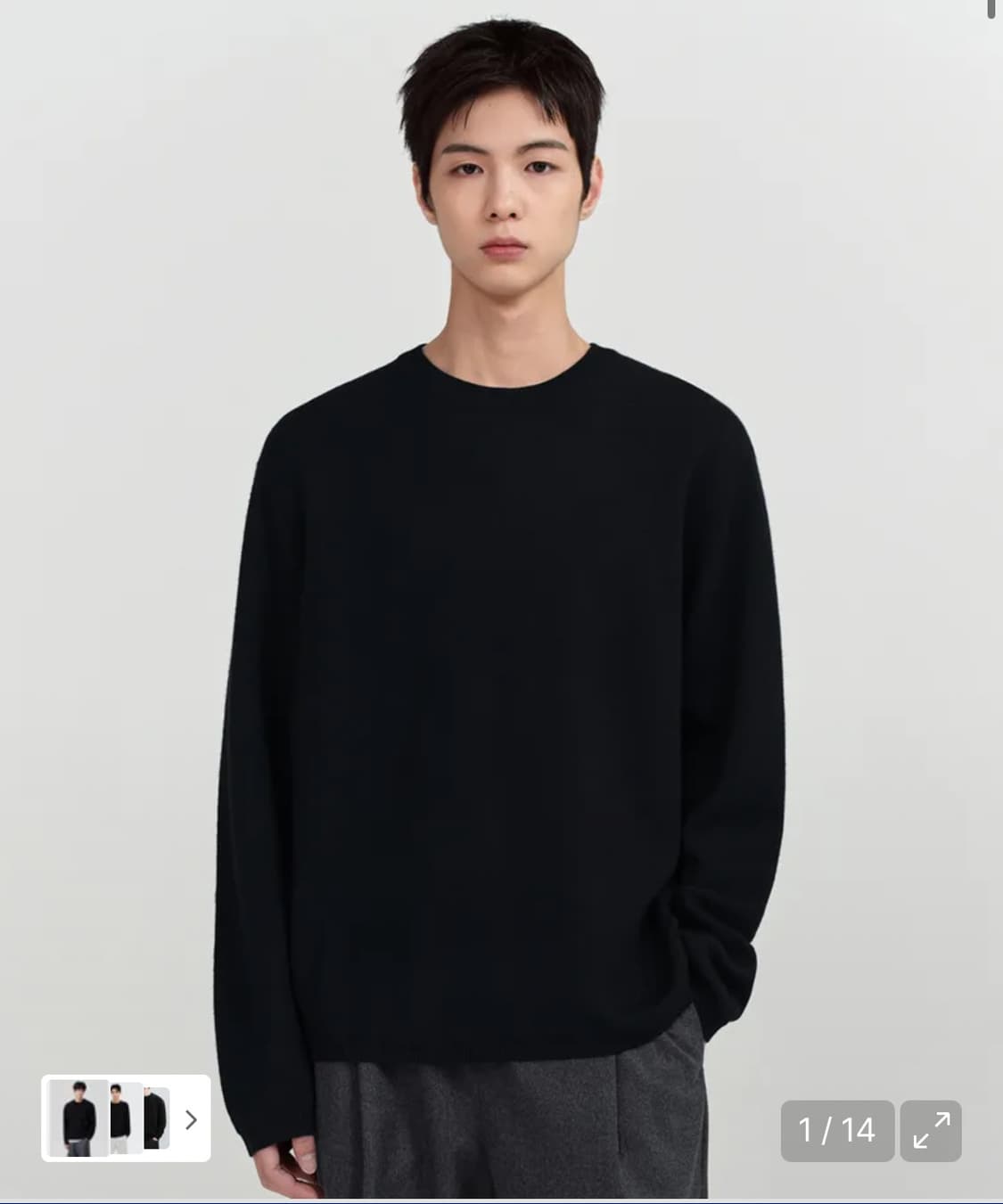 무신사 미니멀 크루 넥 니트 상품이미지1