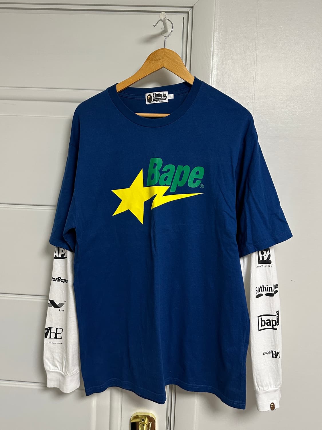 베이프 스타 레이어드 롱슬리브 22FW bape bape sta 상품이미지2