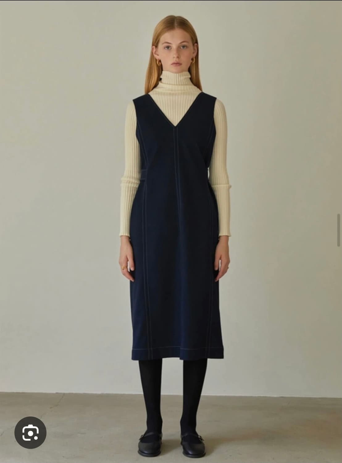 EN OR 양면 스티치 원피스 M
 상품이미지3