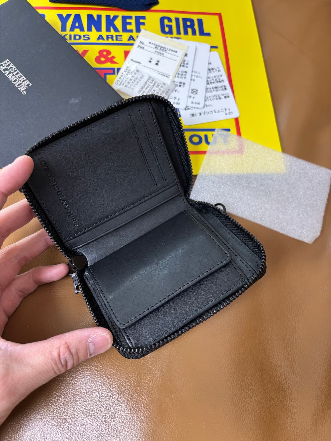 히스테릭글래머 스터드 라운드 월렛 지갑 블랙 상품이미지4