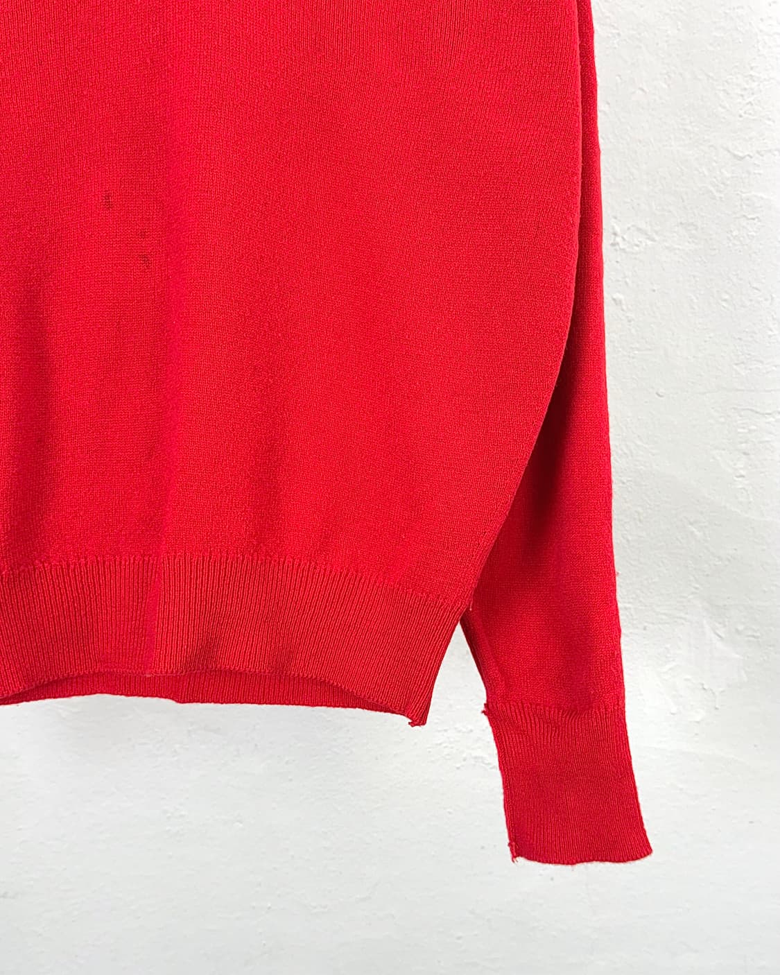 버버리 90s 레드 울 브이넥 니트 스웨터 상품이미지5