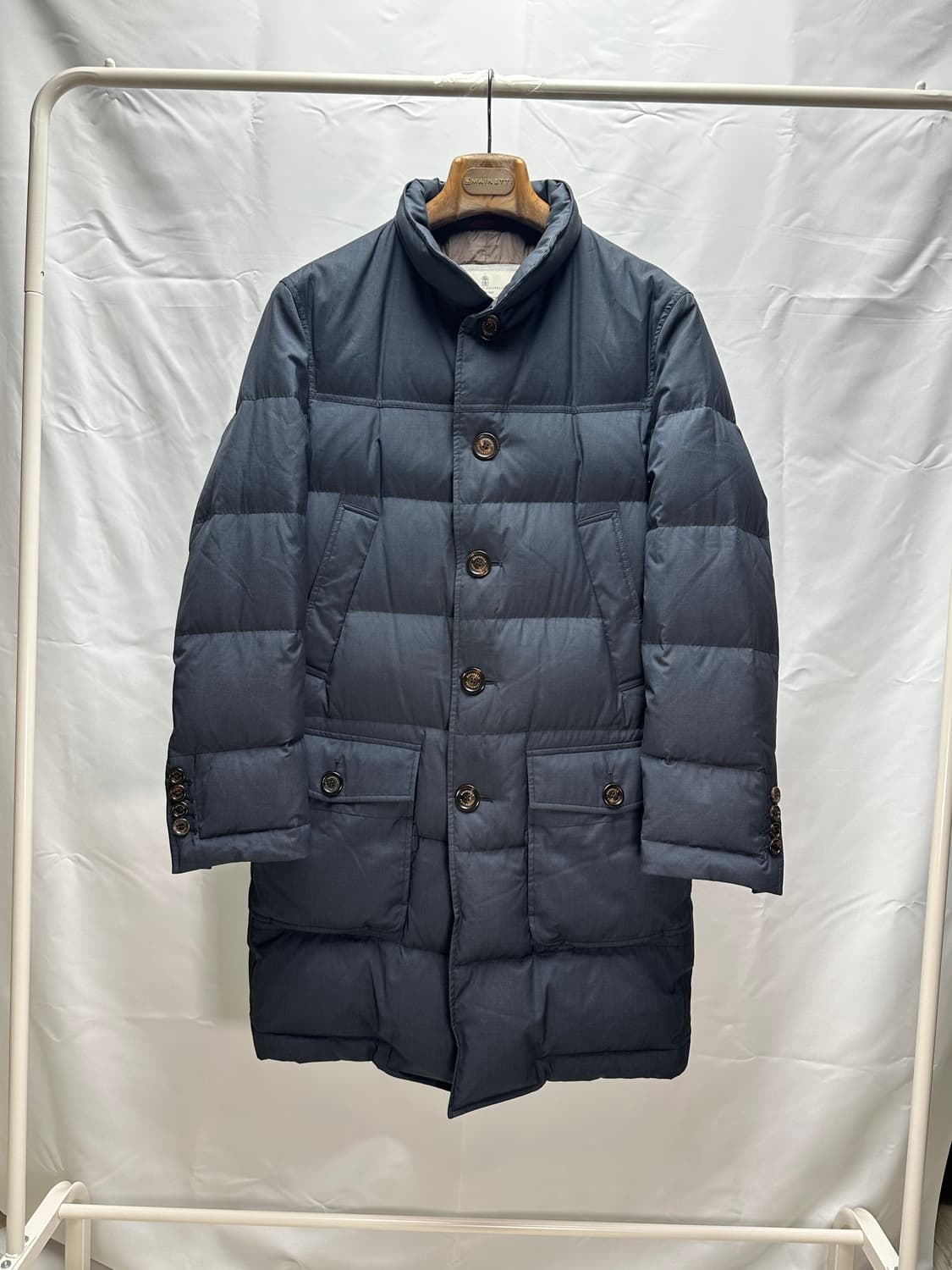 브루넬로쿠치넬리 구스다운 싱글 코트 울 실크 패딩 M(100~105) 상품이미지2