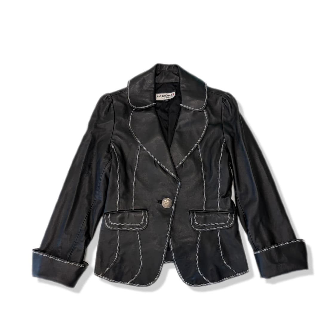 vintage stitch sheepskin jacket 상품이미지1