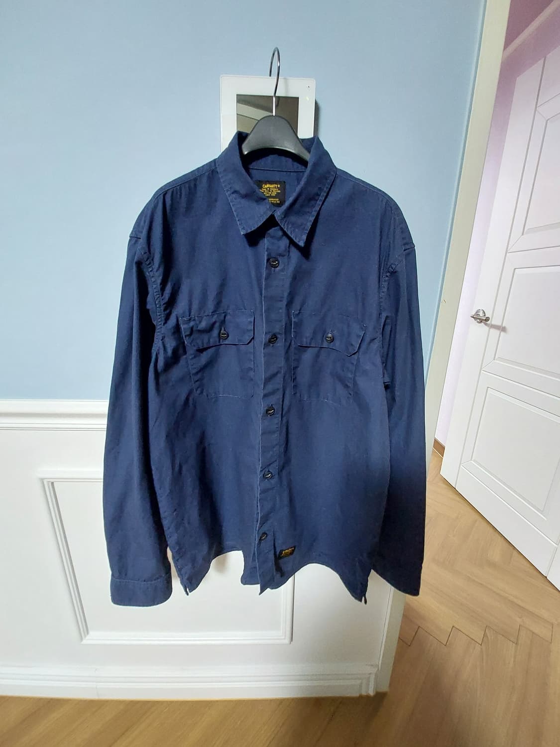 칼하트 네이비 립스탑 워크웨어 셔츠 L사이즈 (105) 상품이미지7