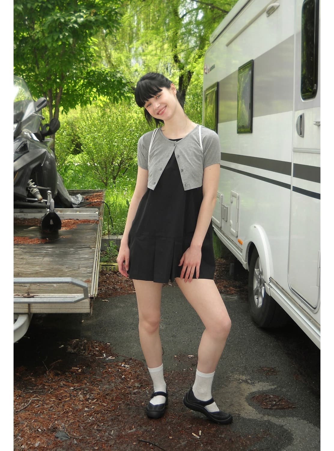 페스토 pleated mini dress black 상품이미지3