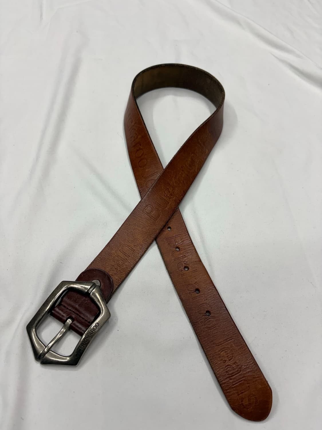 Buckaroo 버커루 웨스턴 브라운 레더 버클 벨트 상품이미지3