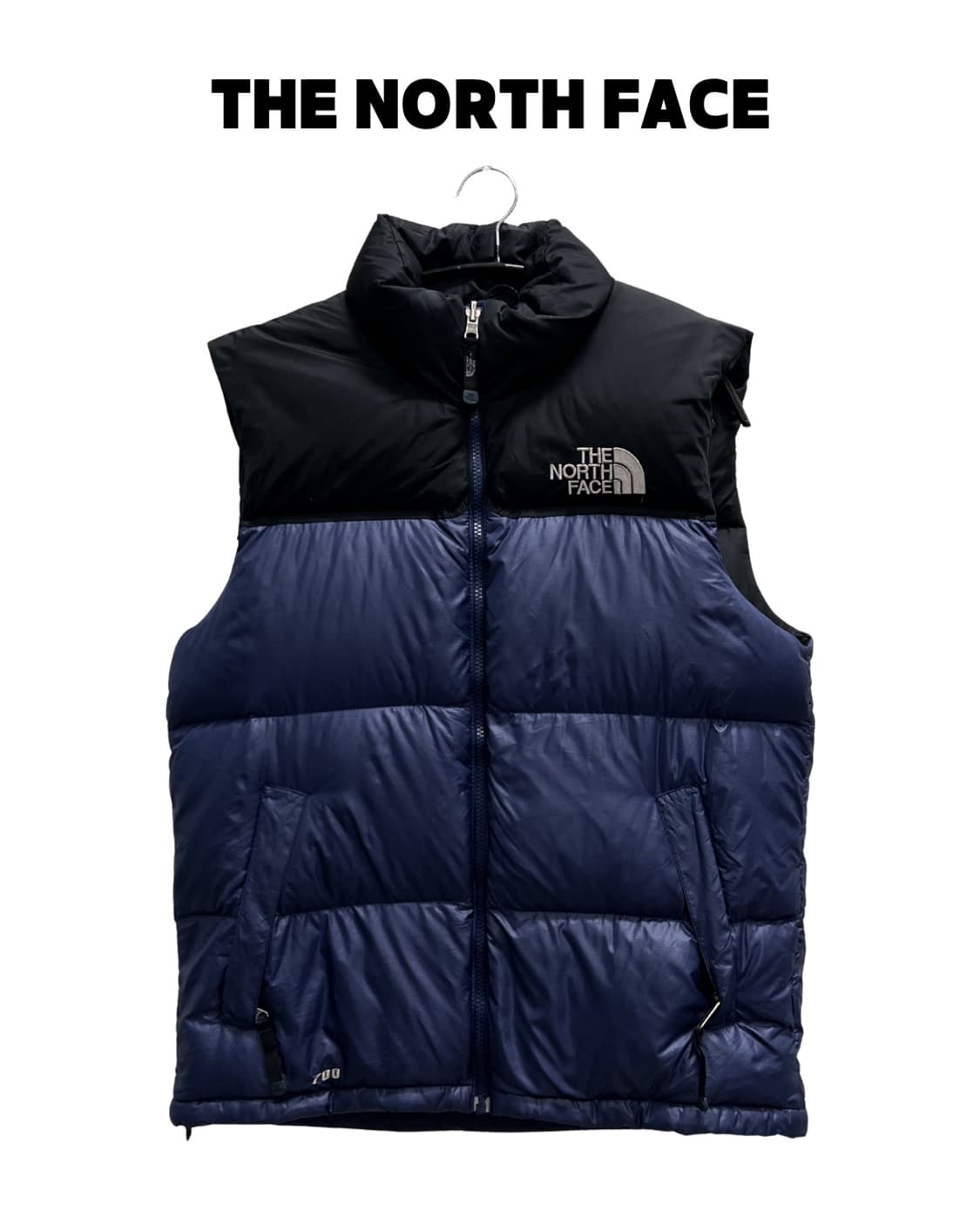노스페이스 700필 눕시 패딩 조끼 네이비 상품이미지1