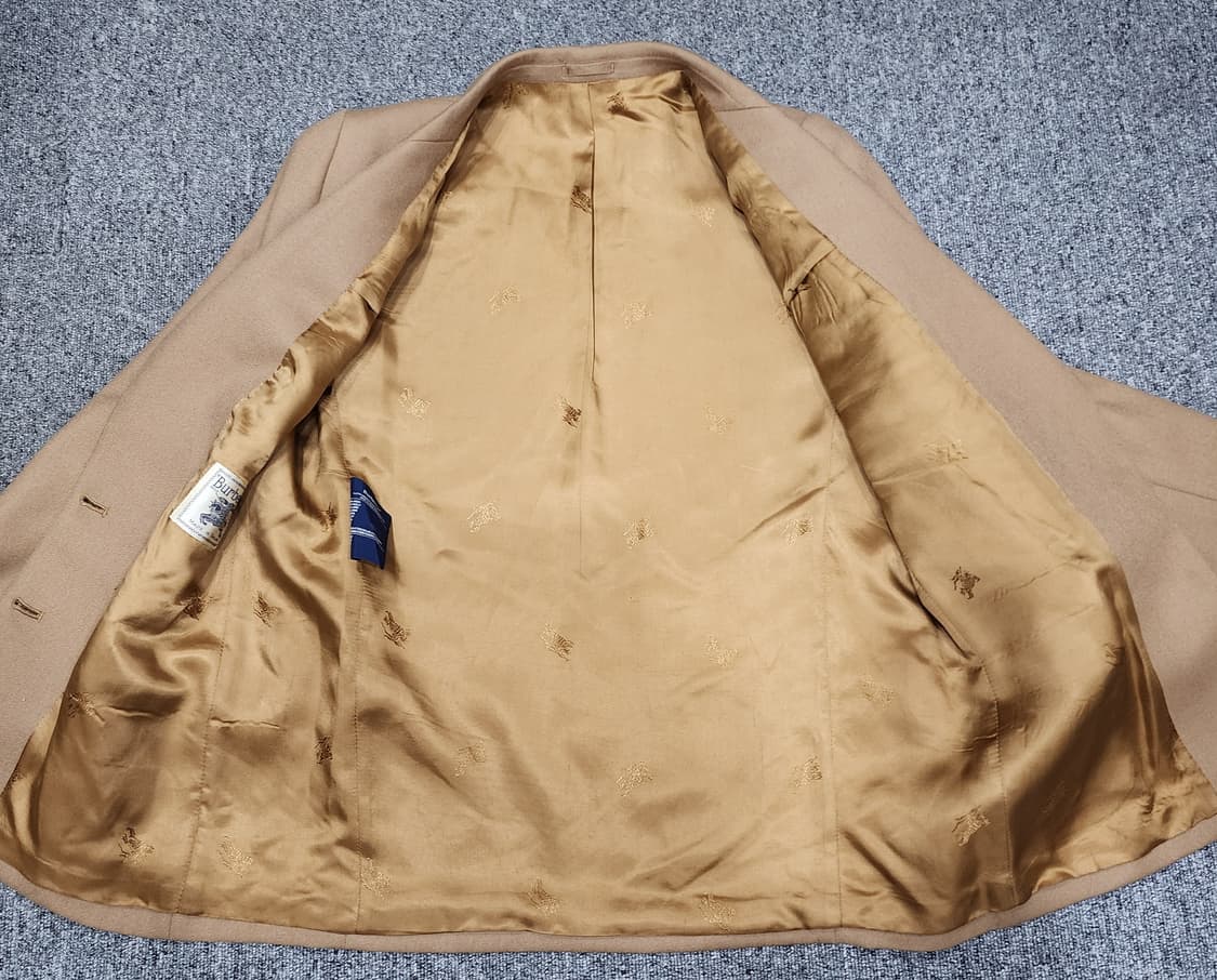 버버리 런던 빈티지 금장 버튼 울 블레이저 자켓 12 사이즈 카멜 상품이미지3