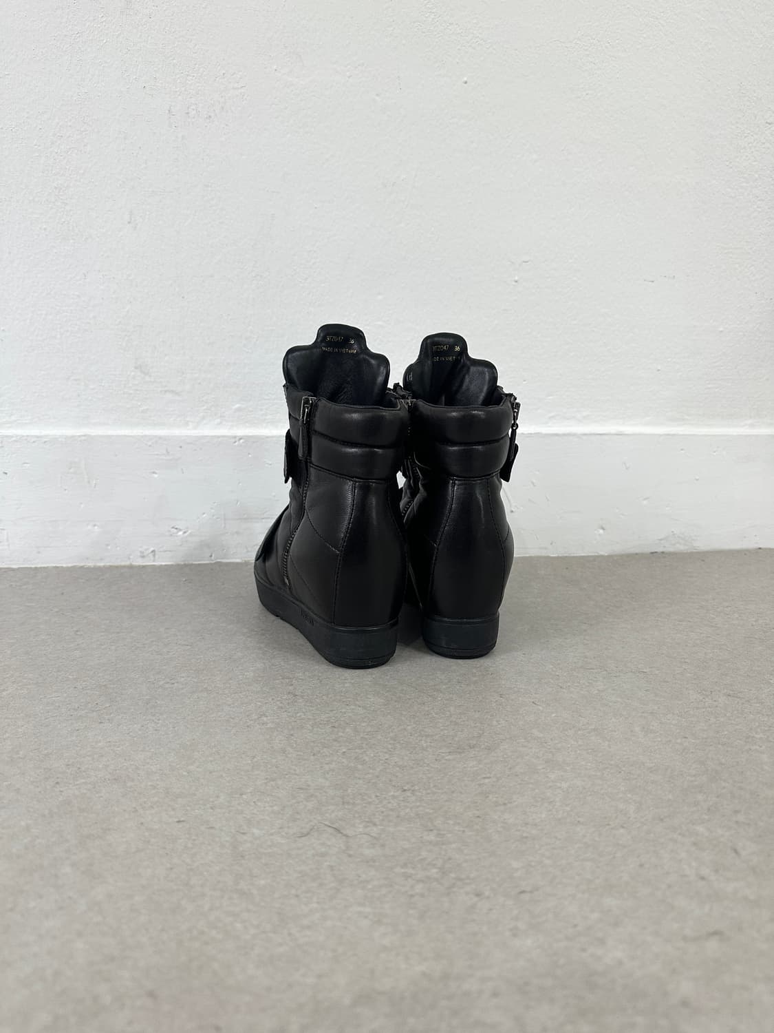 프라다 스포츠 2000s 나파 램스킨 히든웨지 하이탑 상품이미지5