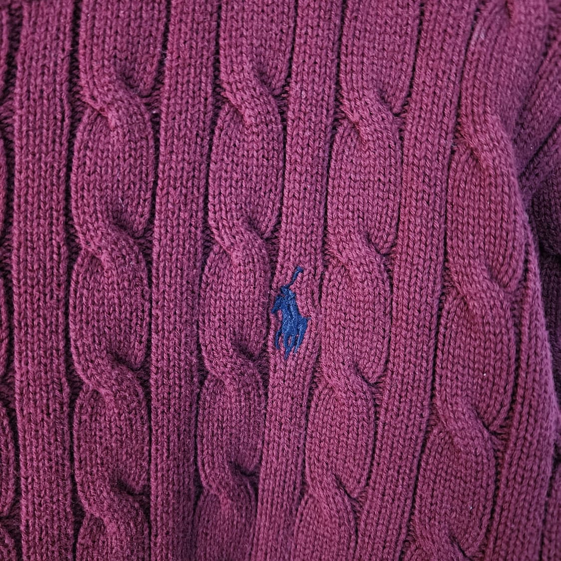 폴로 랄프로렌 케이블 니트 버건디 상품이미지3