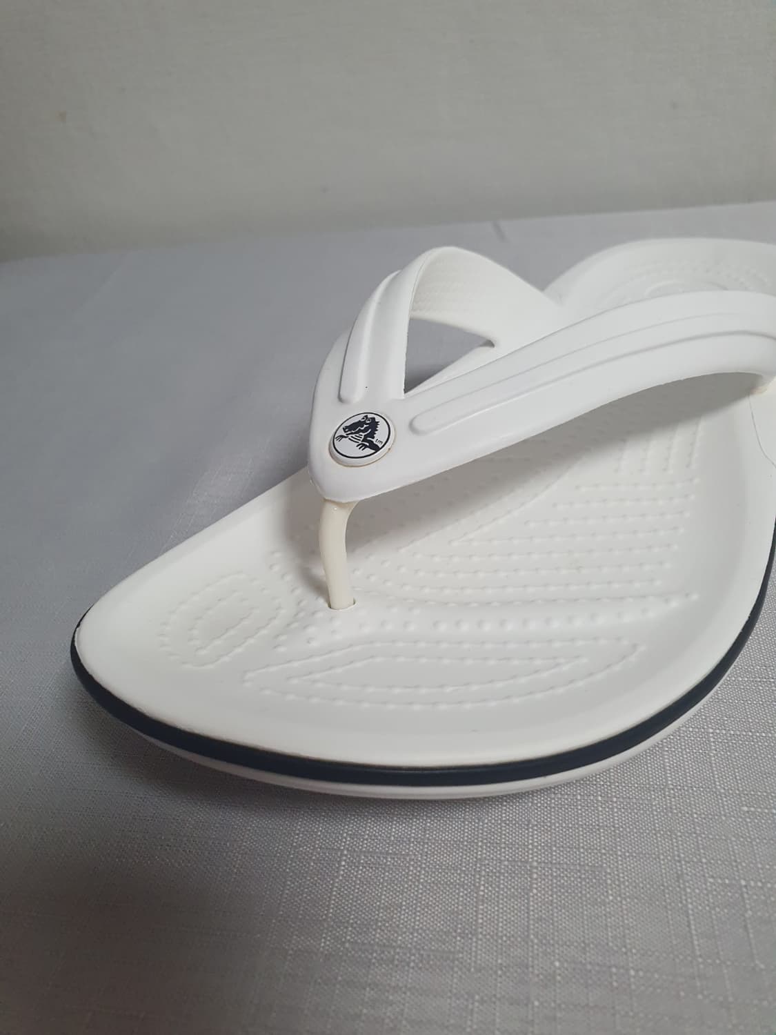 택포가 250mm 크록스 쪼리 화이트 플립플랍 슬리퍼 상품이미지5