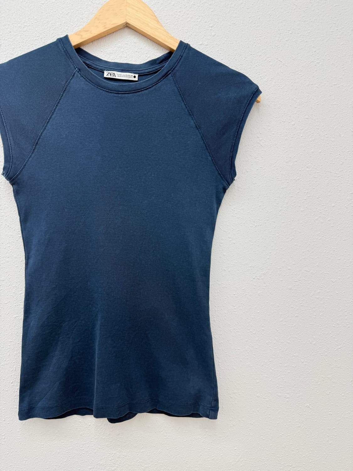 빈티지 ZARA 네이비 라인 슬리브리스 상품이미지2