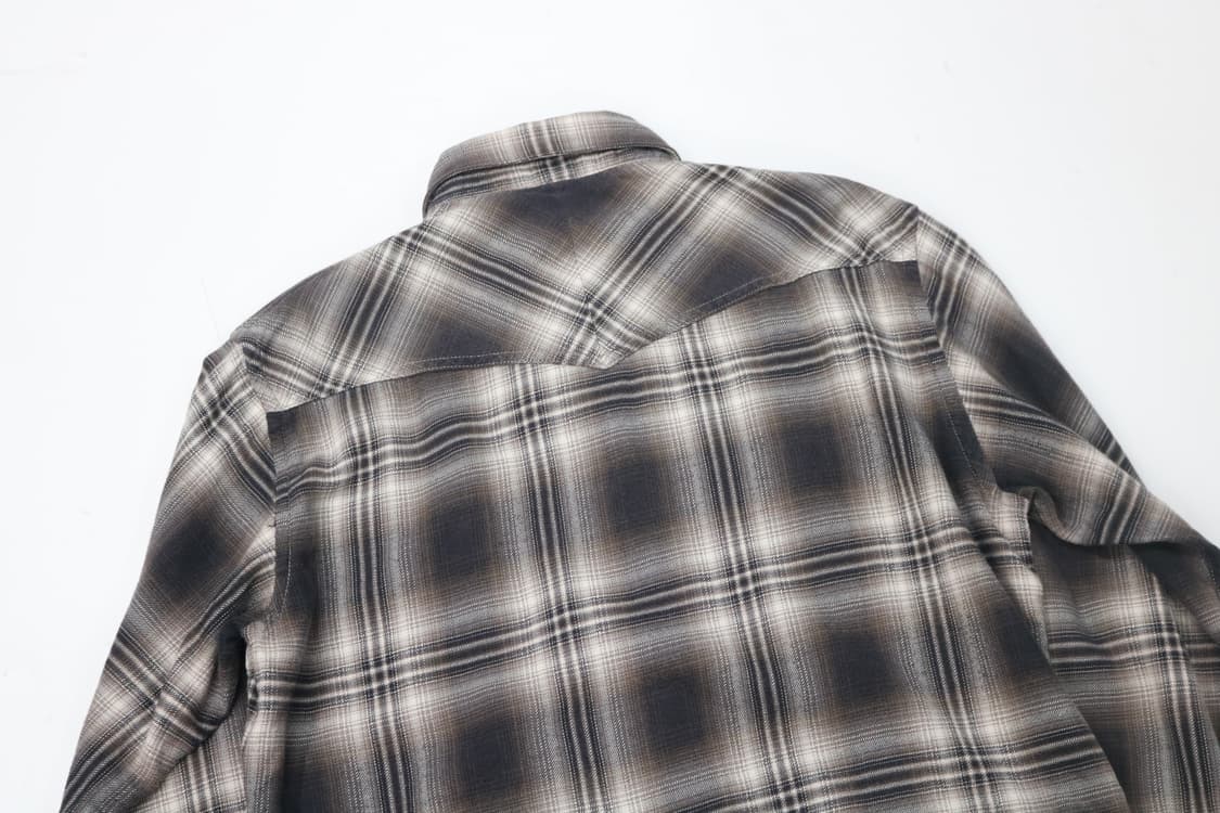 BACK NUMBER 백넘버 빈티지 웨스턴 체크 스냅 셔츠 (M) 상품이미지8